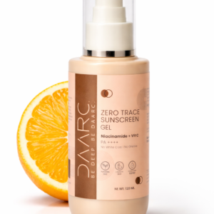 DAARC Zero Trace Sunscreen SPF 50 PA++++ with Niacinamide, Vitamin C & Orange Peel Oil | 120ml