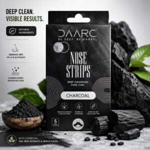 DAARC Charcoal Nose Strips for Blackhead Removal | FDA Approved | Dermatologist Tested | Pack of 5