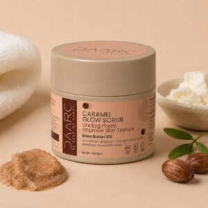 DAARC Caramel Sugar Body Scrub with Shea Butter, Almond Oil, Vitamin B3, Pro-Vitamin B5 & Vitamin E | 100g