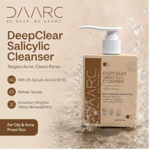 DAARC Salicylic Acid 2% Face Cleanser with Acne Busters™  | 150ml