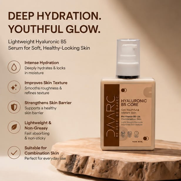 DAARC Hyaluronic B5 Core Moisturizer with Niacinamide, Hyaluronic Acid, Rice Protein & Aloe Vera |150ml - Image 3